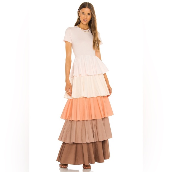 Something Navy Alexandra Tiered Ruffle Dress - Picture 1 of 14
